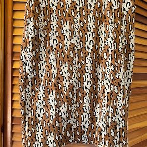 Anthropologie Maeve Knit Leopard Pencil Skirt. Size L. Soft and comfortable.